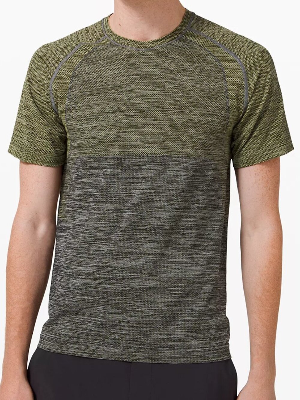 Lululemon Metal Vent Tech Short Sleeve Tee Shirt - Green to Grey Fade - Medium